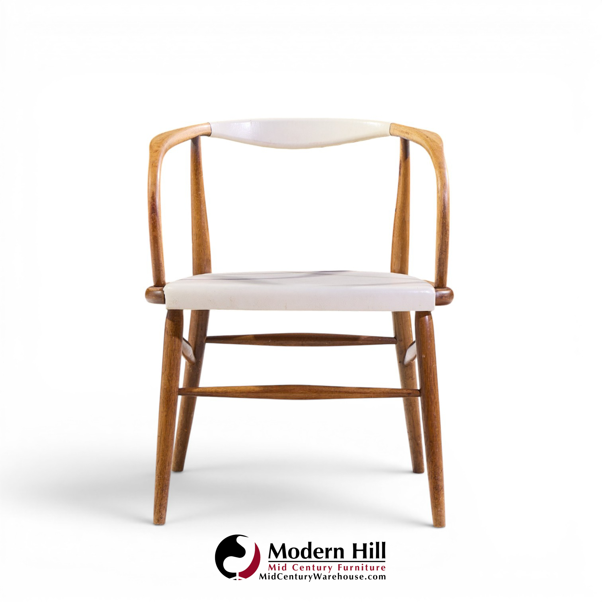 jack cartwright for boling chair company mid century walnut dining chairs - set of 6