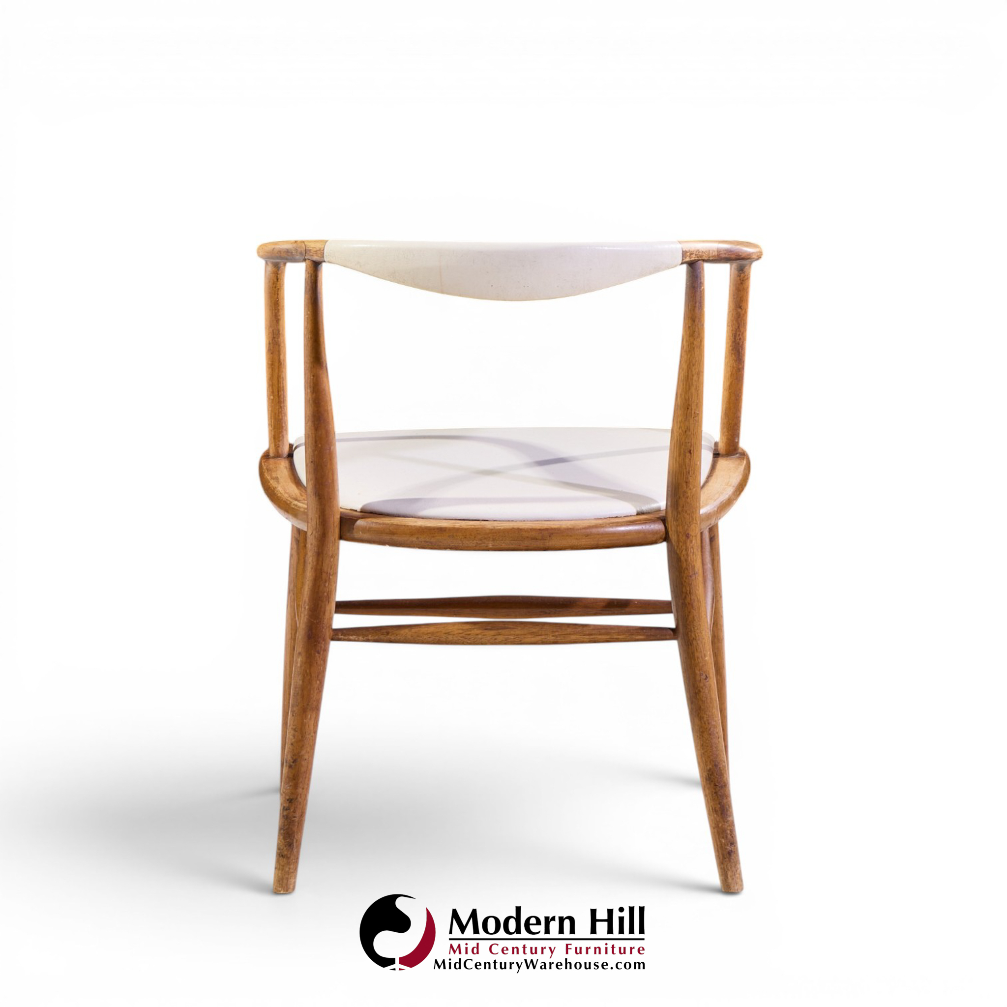 jack cartwright for boling chair company mid century walnut dining chairs - set of 6