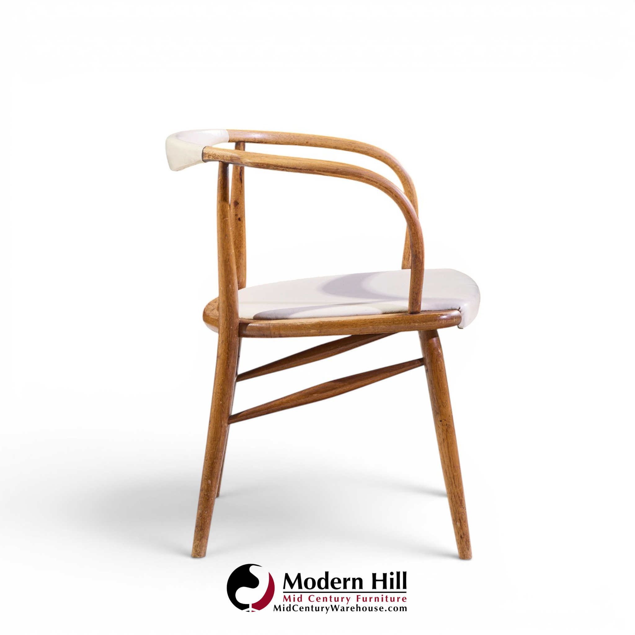 jack cartwright for boling chair company mid century walnut dining chairs - set of 6