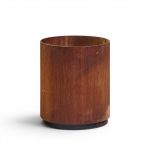 jens risom mid century walnut waste basket