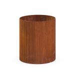 jens risom mid century walnut waste basket