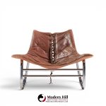 johan bertil häggström for swed-form mid century swedish leather and chrome corset chairs - pair