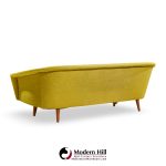 johannes andersen style mid century norwegian teak and wool sofa