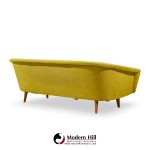 johannes andersen style mid century norwegian teak and wool sofa