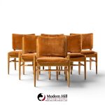 john keal for brown saltman mid century bleached mahogany dining chairs - set of 6