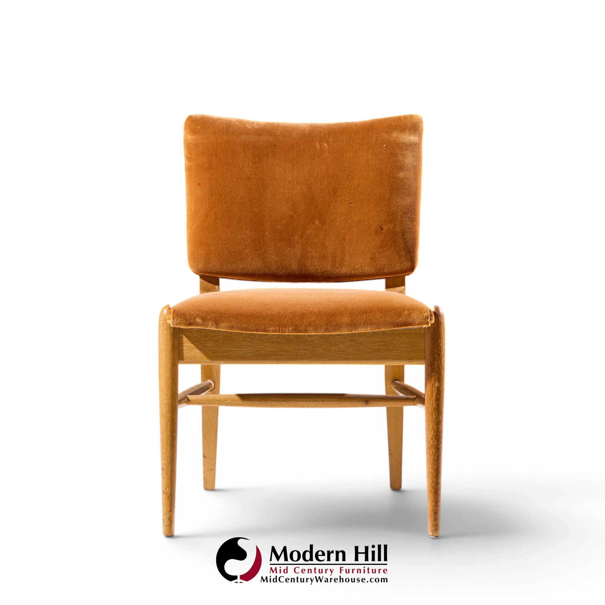 john keal for brown saltman mid century bleached mahogany dining chairs - set of 6