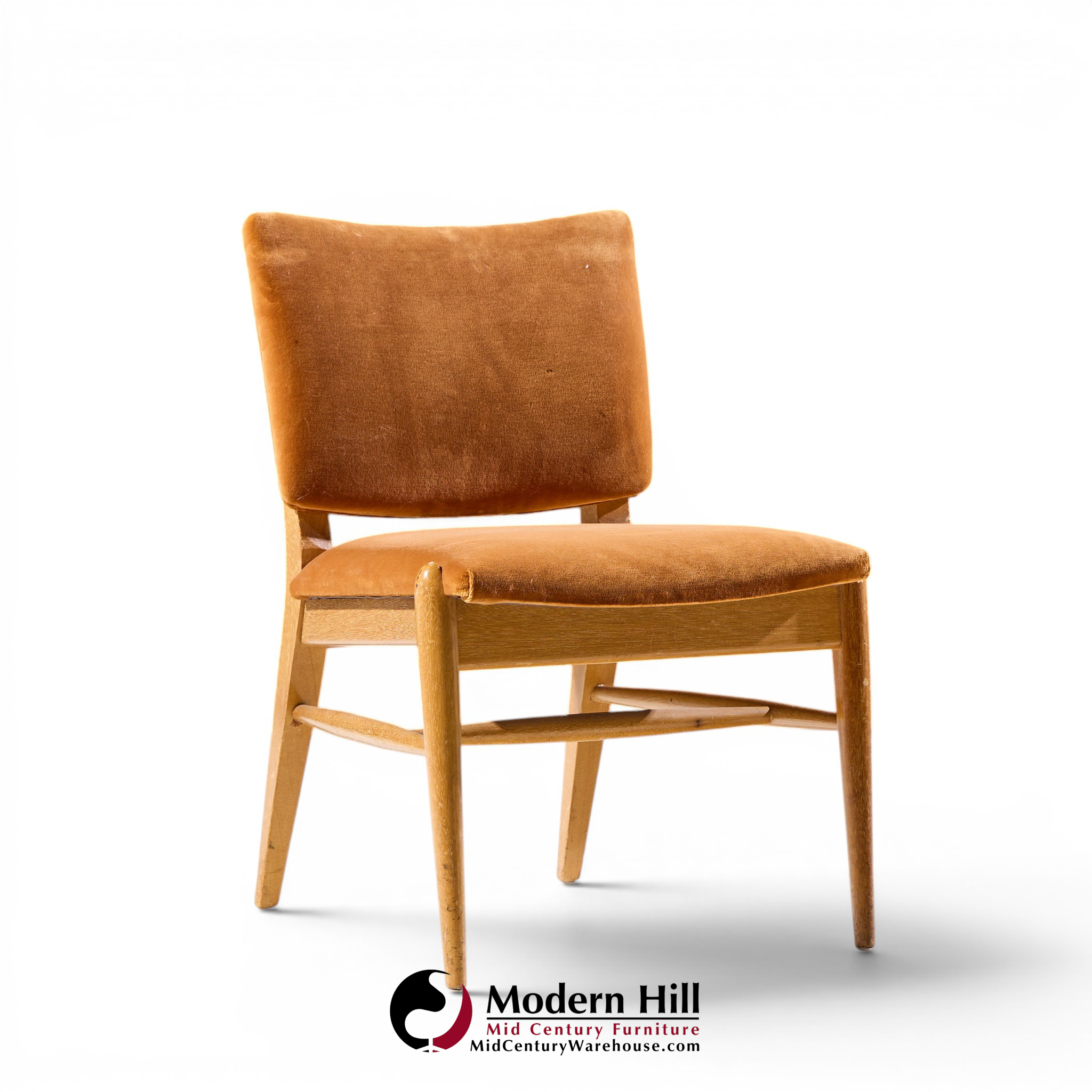 john keal for brown saltman mid century bleached mahogany dining chairs - set of 6