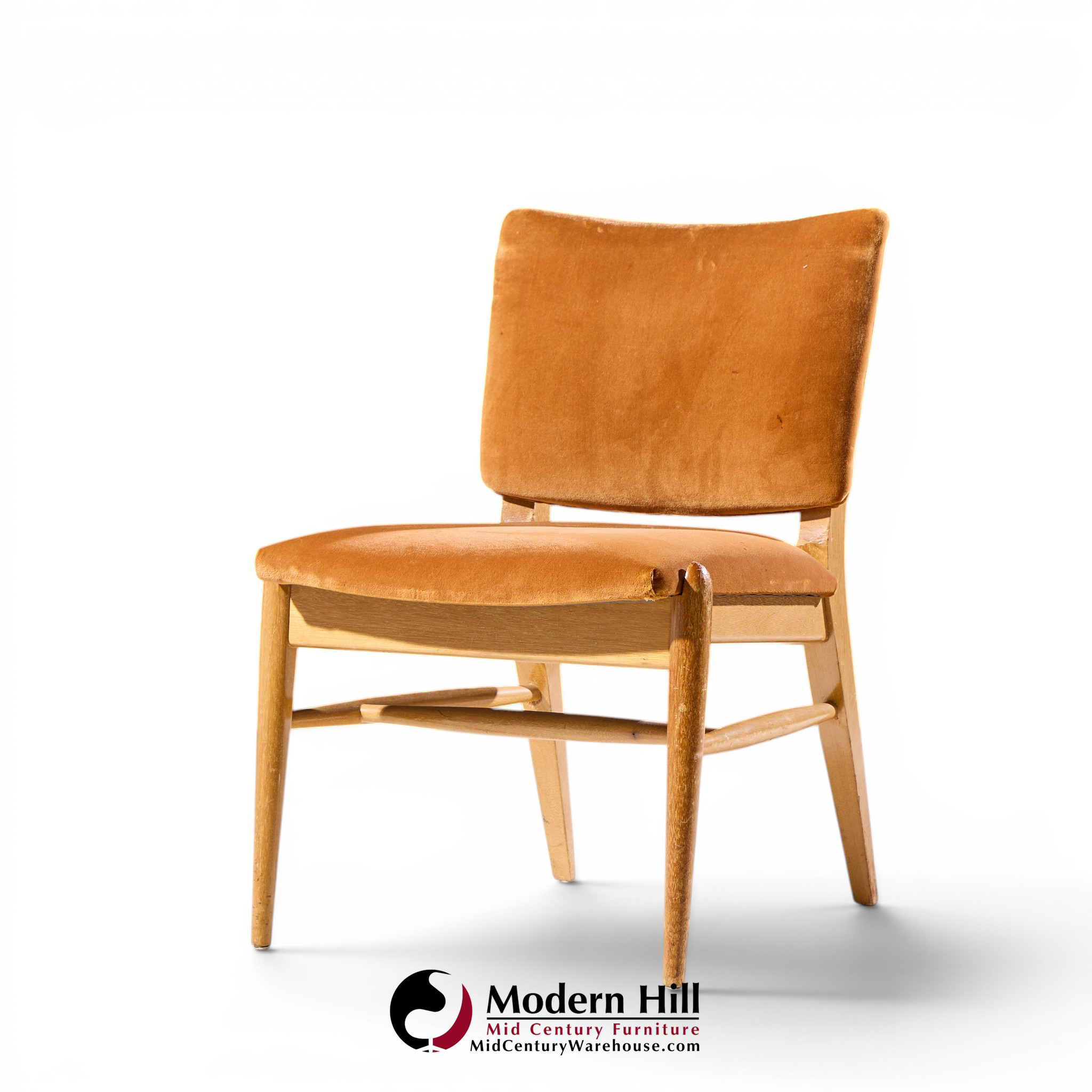 john keal for brown saltman mid century bleached mahogany dining chairs - set of 6