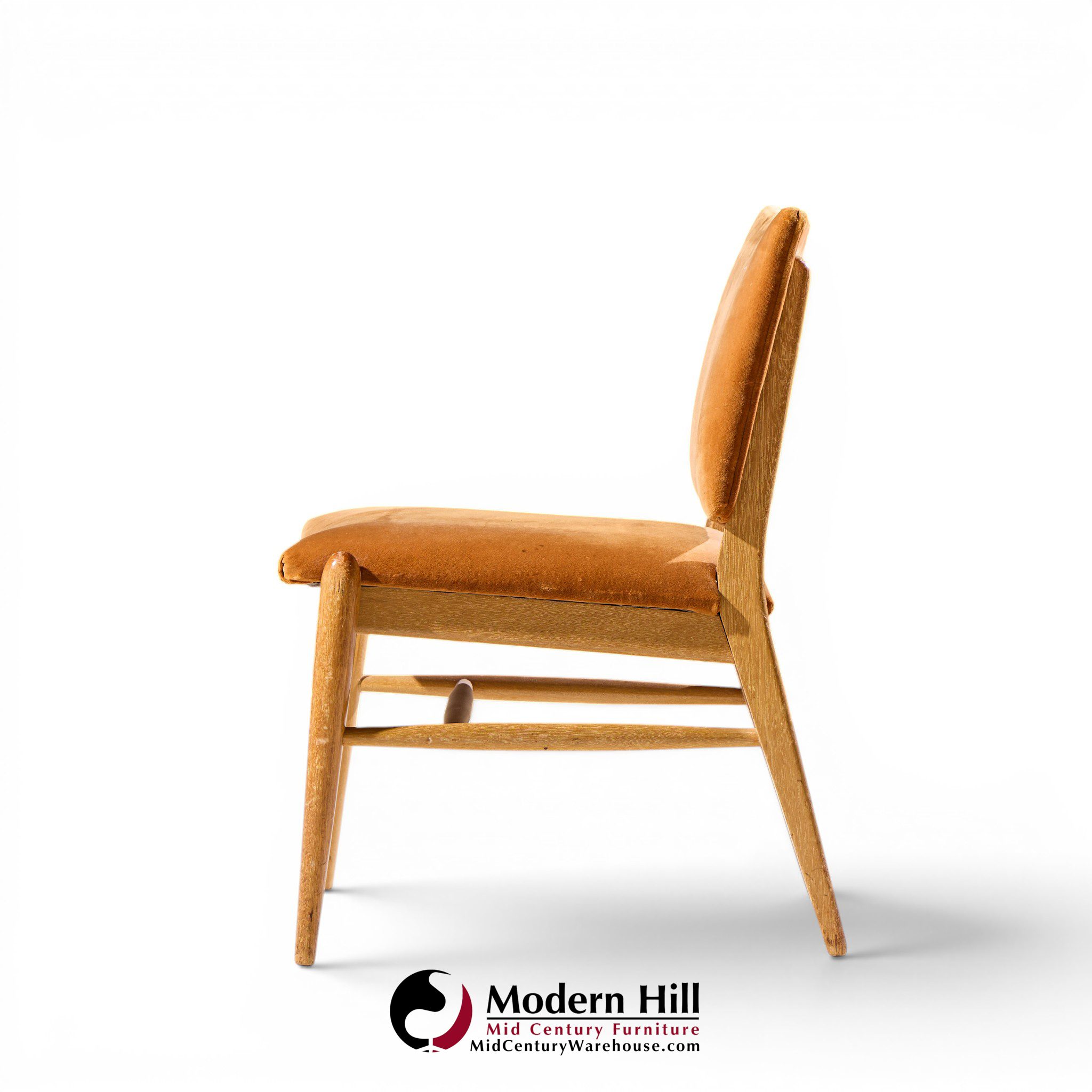 john keal for brown saltman mid century bleached mahogany dining chairs - set of 6