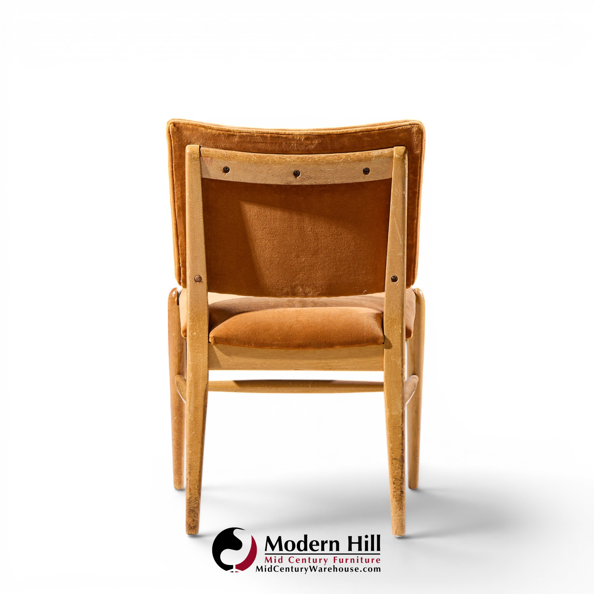 john keal for brown saltman mid century bleached mahogany dining chairs - set of 6
