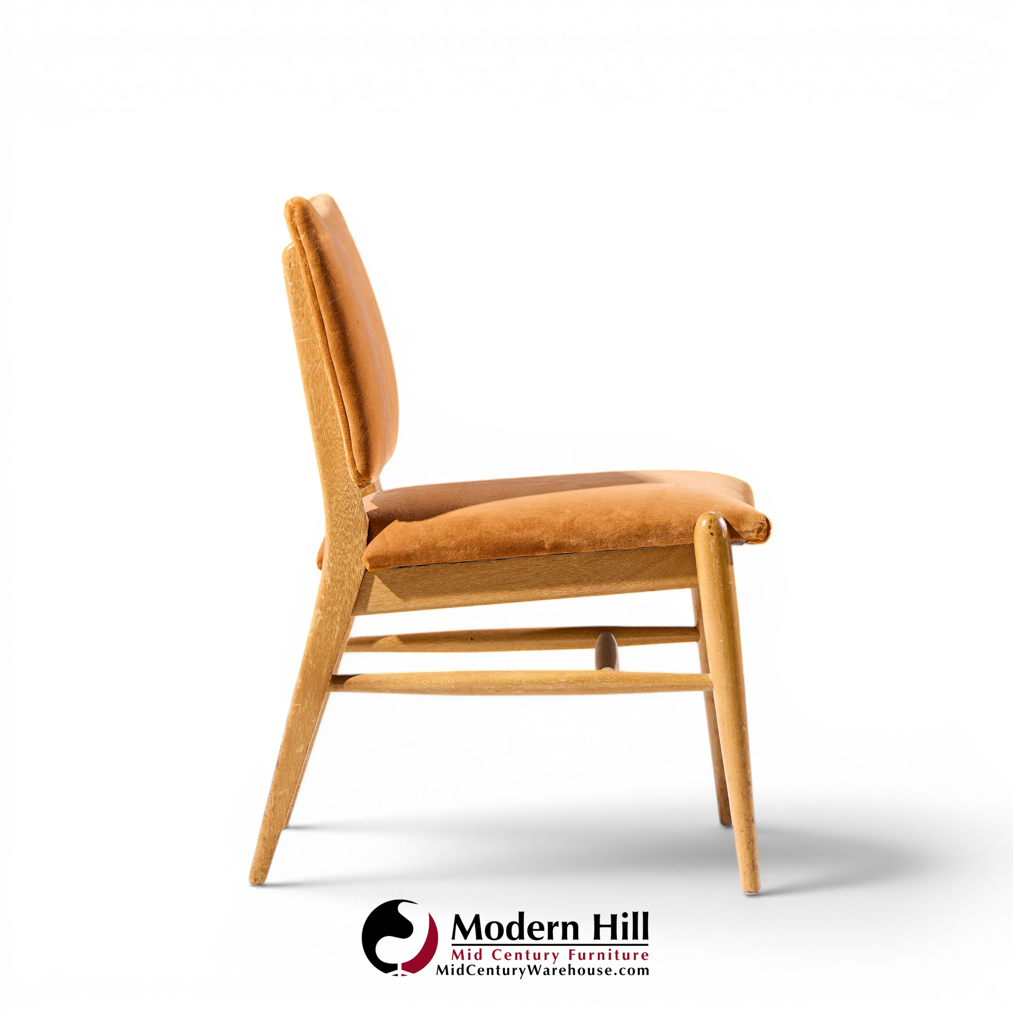 john keal for brown saltman mid century bleached mahogany dining chairs - set of 6