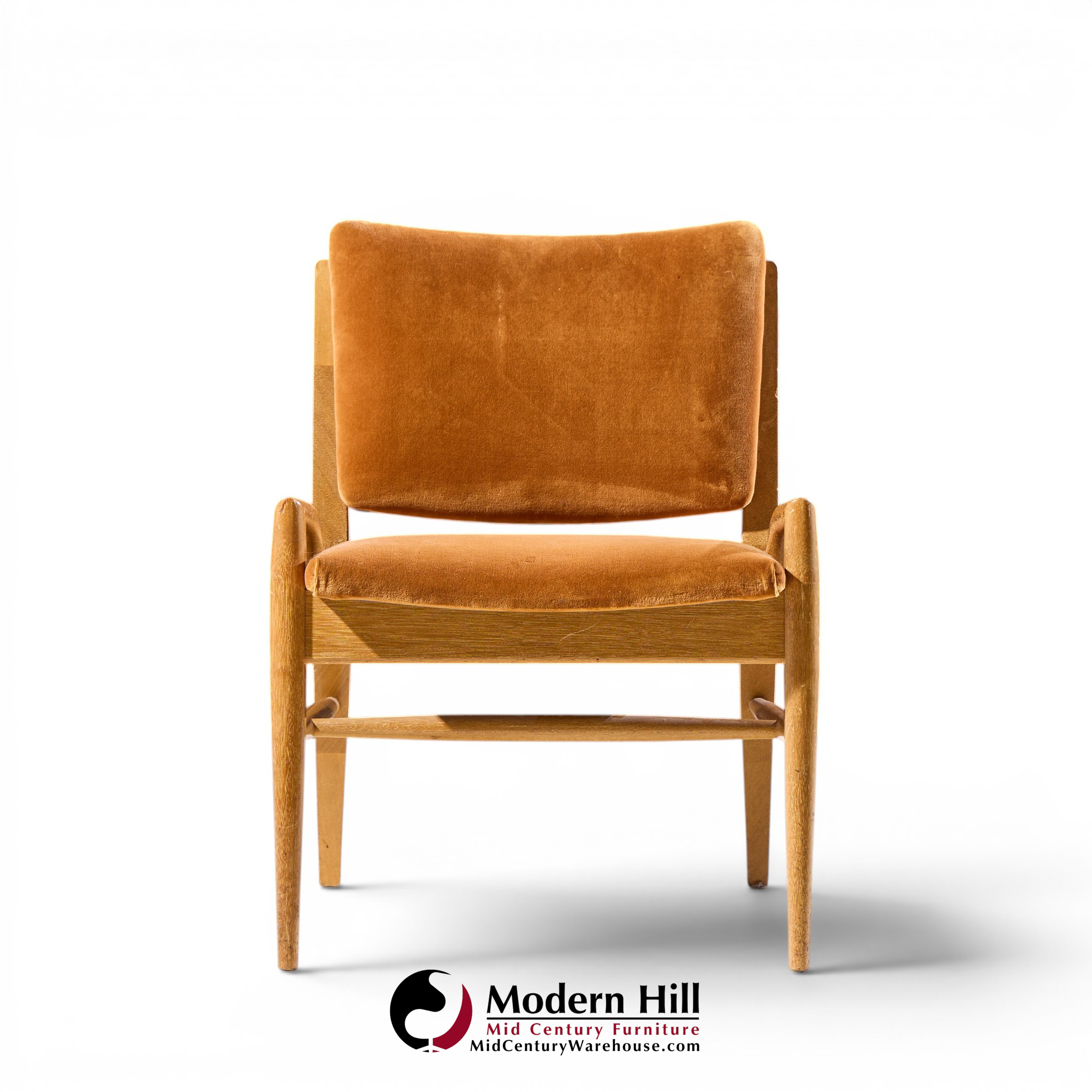 john keal for brown saltman mid century bleached mahogany dining chairs - set of 6