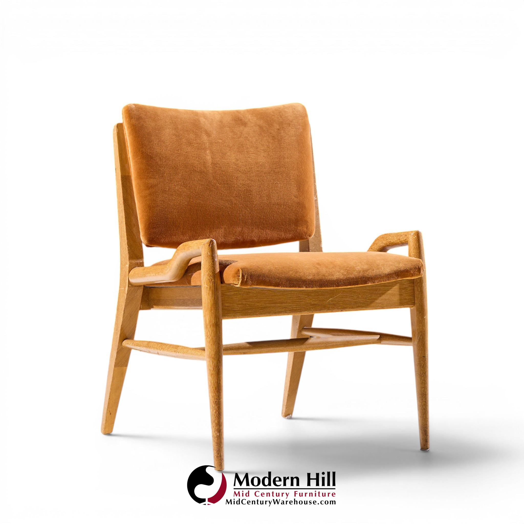 john keal for brown saltman mid century bleached mahogany dining chairs - set of 6