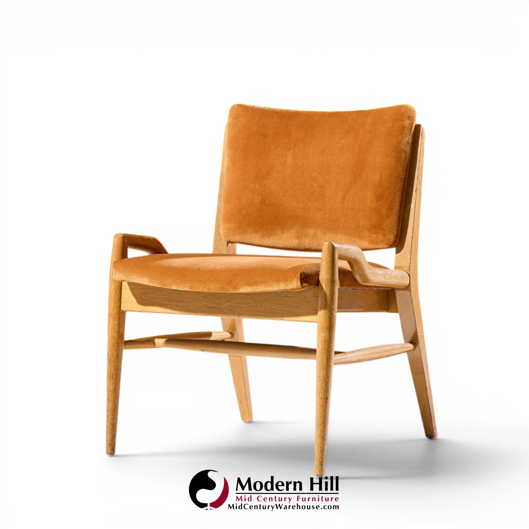 john keal for brown saltman mid century bleached mahogany dining chairs - set of 6