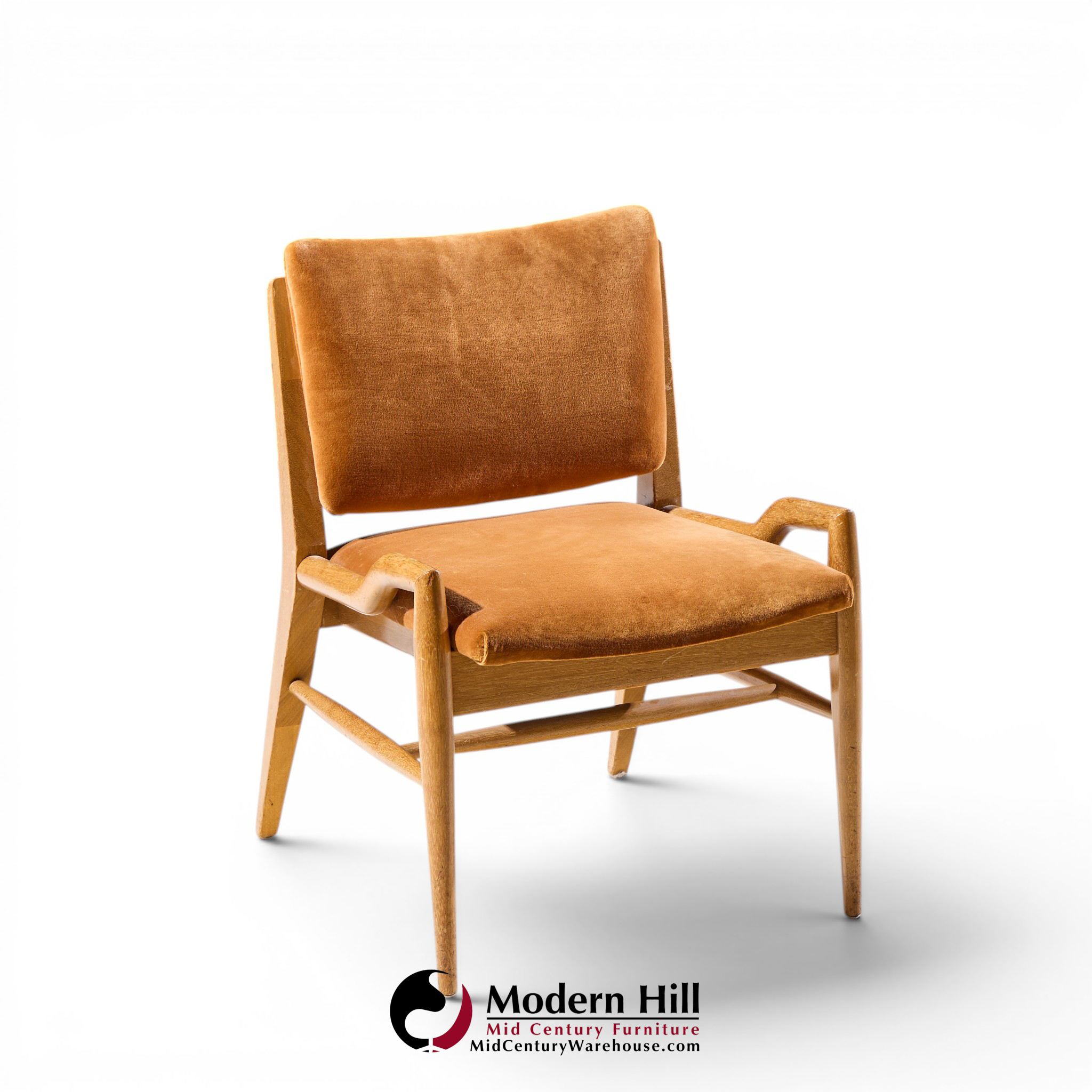 john keal for brown saltman mid century bleached mahogany dining chairs - set of 6