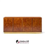 john widdicomb mid century burlwood and brass credenza