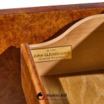 john widdicomb mid century burlwood and brass credenza