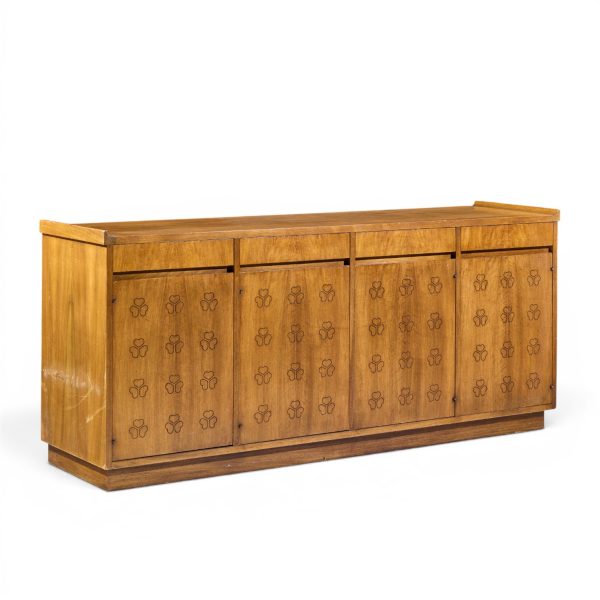 john widdicomb mid century walnut clover credenza