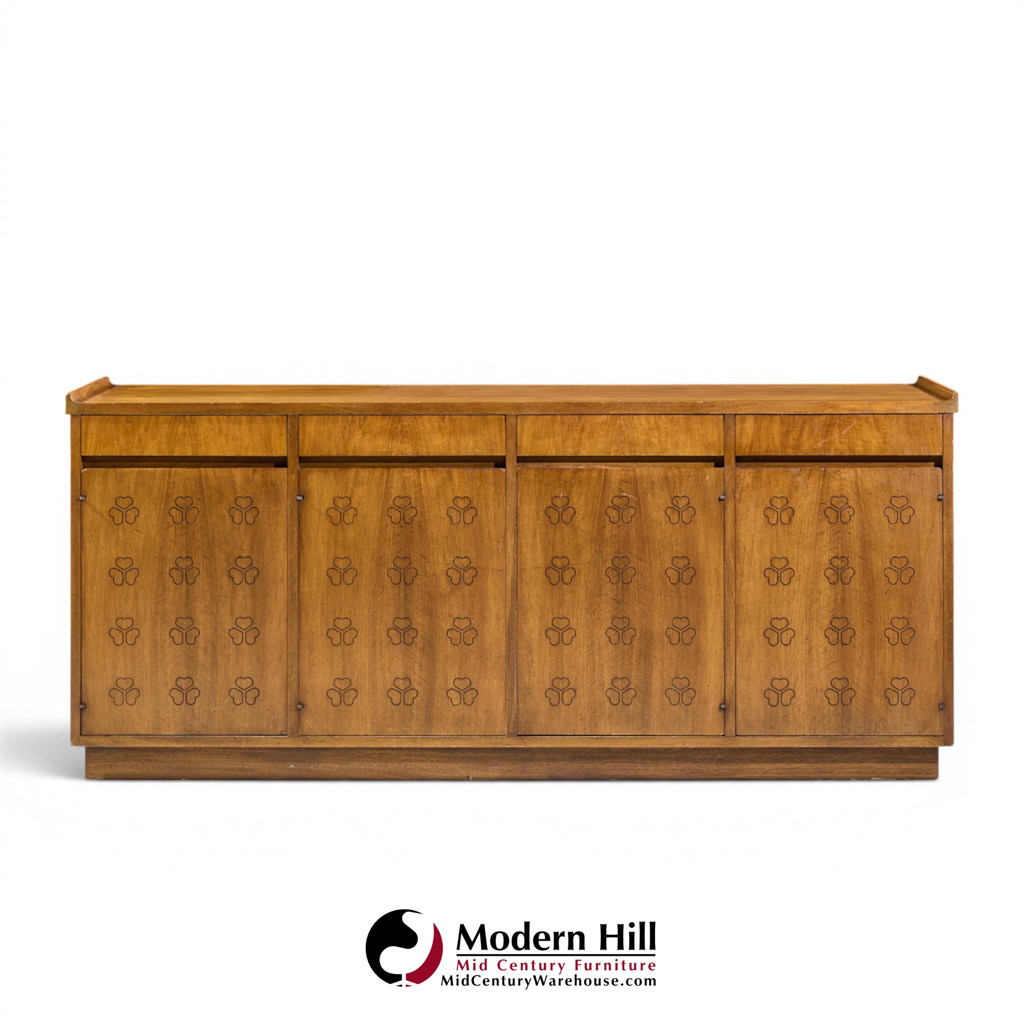 john widdicomb mid century walnut clover credenza
