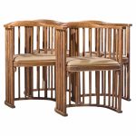 josef hoffmann no. 729/2f bentwood barrel chairs - set of 4