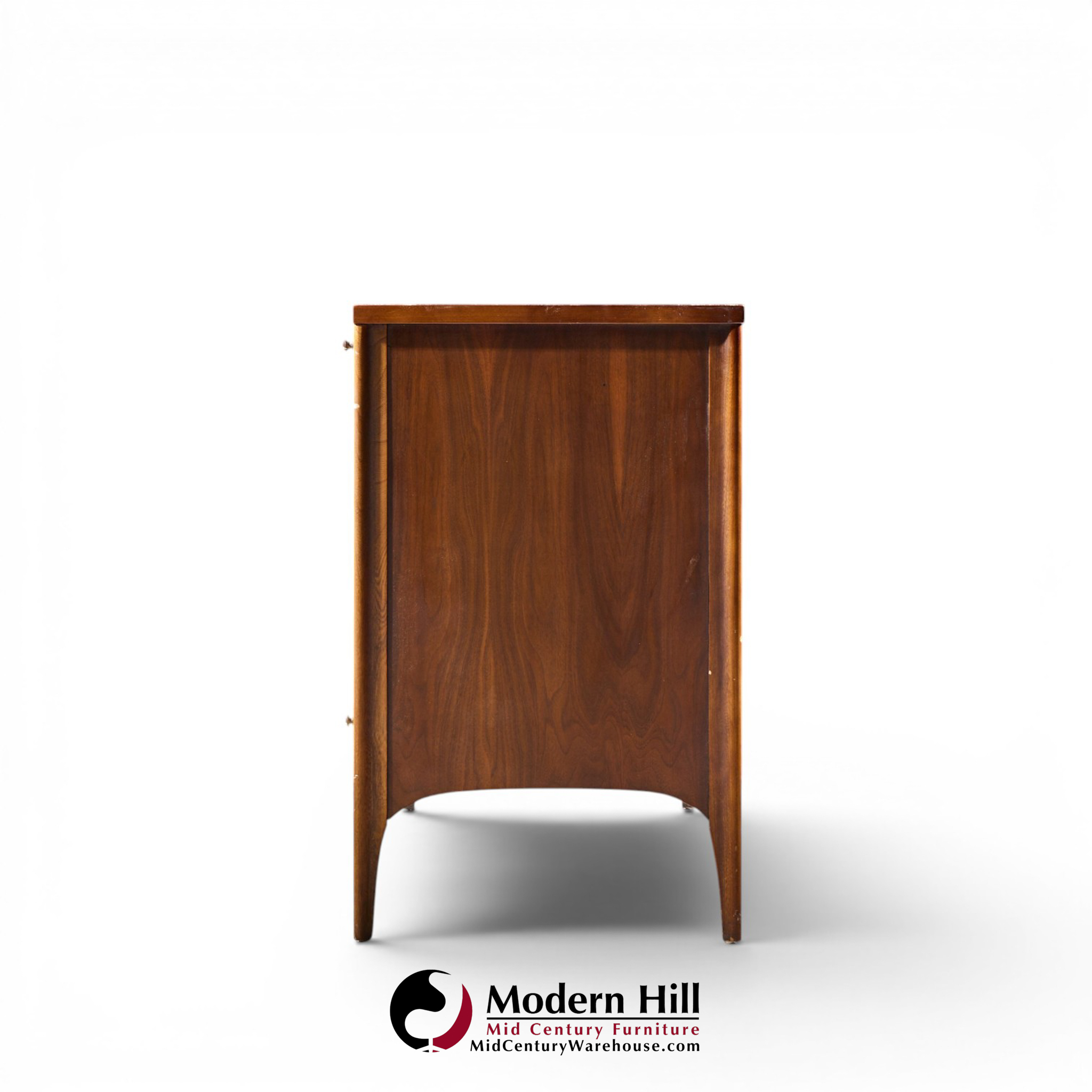 kent coffey perspecta mid century walnut and rosewood 9-drawer dresser