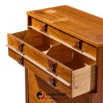 kent coffey perspecta mid century walnut and rosewood highboy dresser