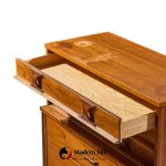 kent coffey perspecta mid century walnut and rosewood highboy dresser