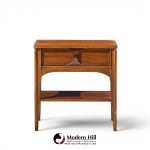 kent coffey perspecta mid century walnut and rosewood nightstand