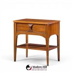 kent coffey perspecta mid century walnut and rosewood nightstand