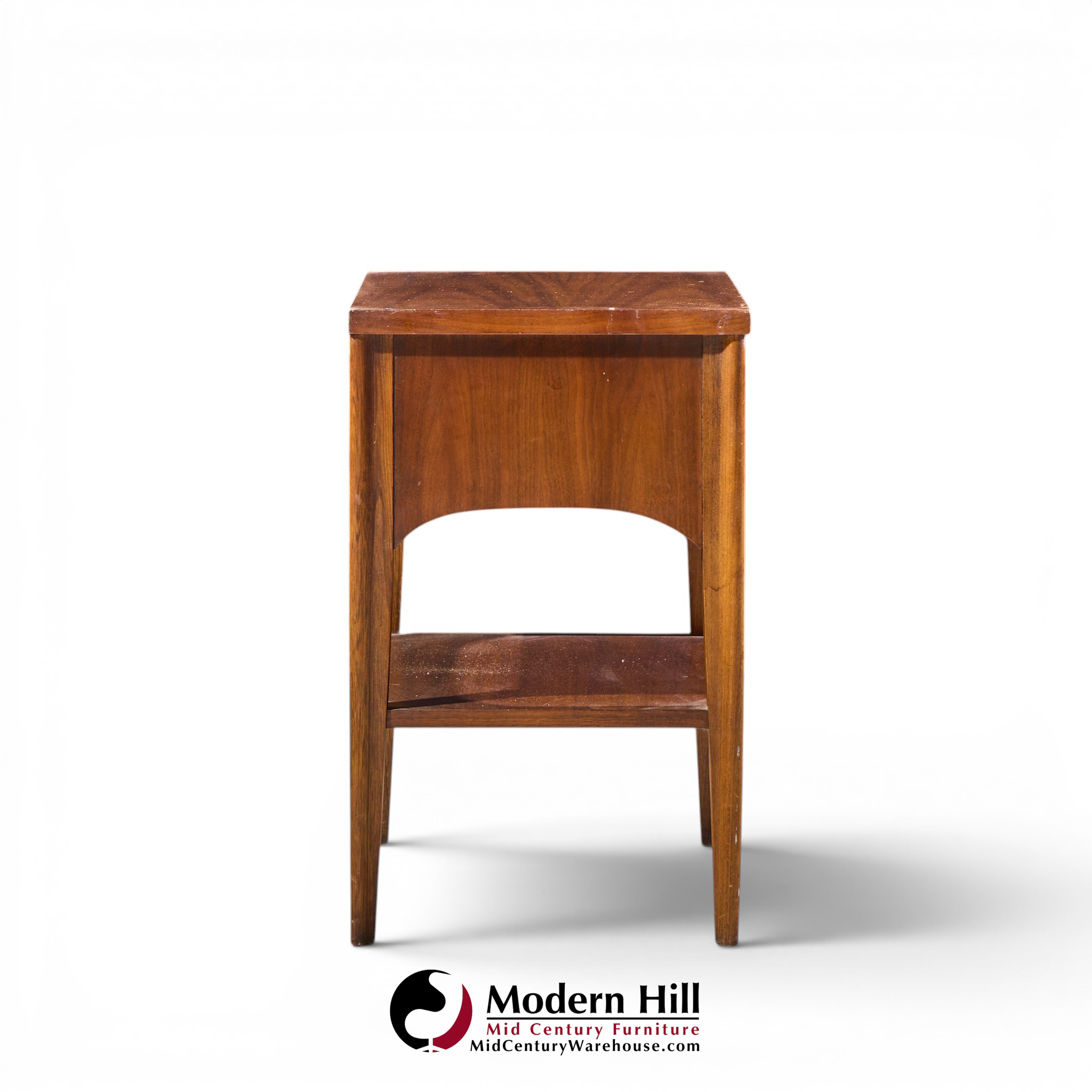 kent coffey perspecta mid century walnut and rosewood nightstand