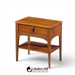 kent coffey perspecta mid century walnut and rosewood nightstand
