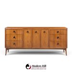 kroehler mid century rosewood and walnut lowboy dresser