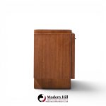 lane brutalist mid century walnut nightstands - pair