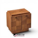 lane brutalist mid century walnut nightstands - pair