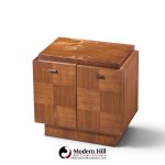 lane brutalist mid century walnut nightstands - pair