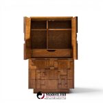 lane staccato brutalist mid century walnut armoire dresser