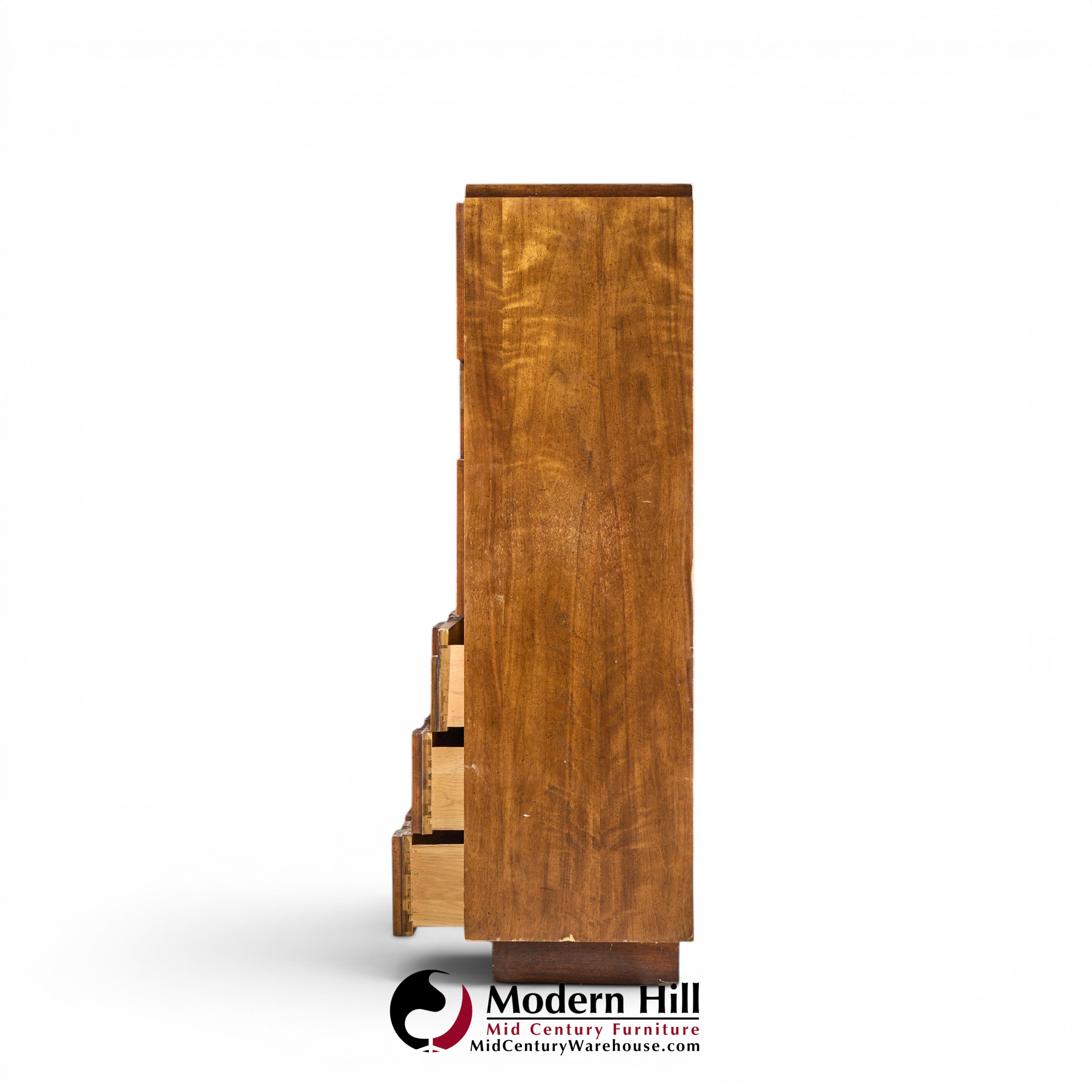 lane staccato brutalist mid century walnut armoire dresser