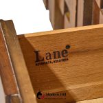 lane staccato brutalist mid century walnut lowboy dresser