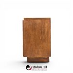 lane staccato brutalist mid century walnut lowboy dresser