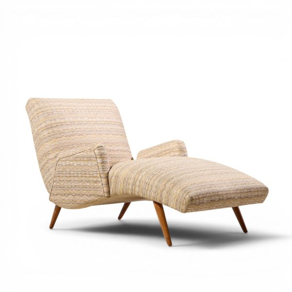 lawrence peabody style mid century wave chaise