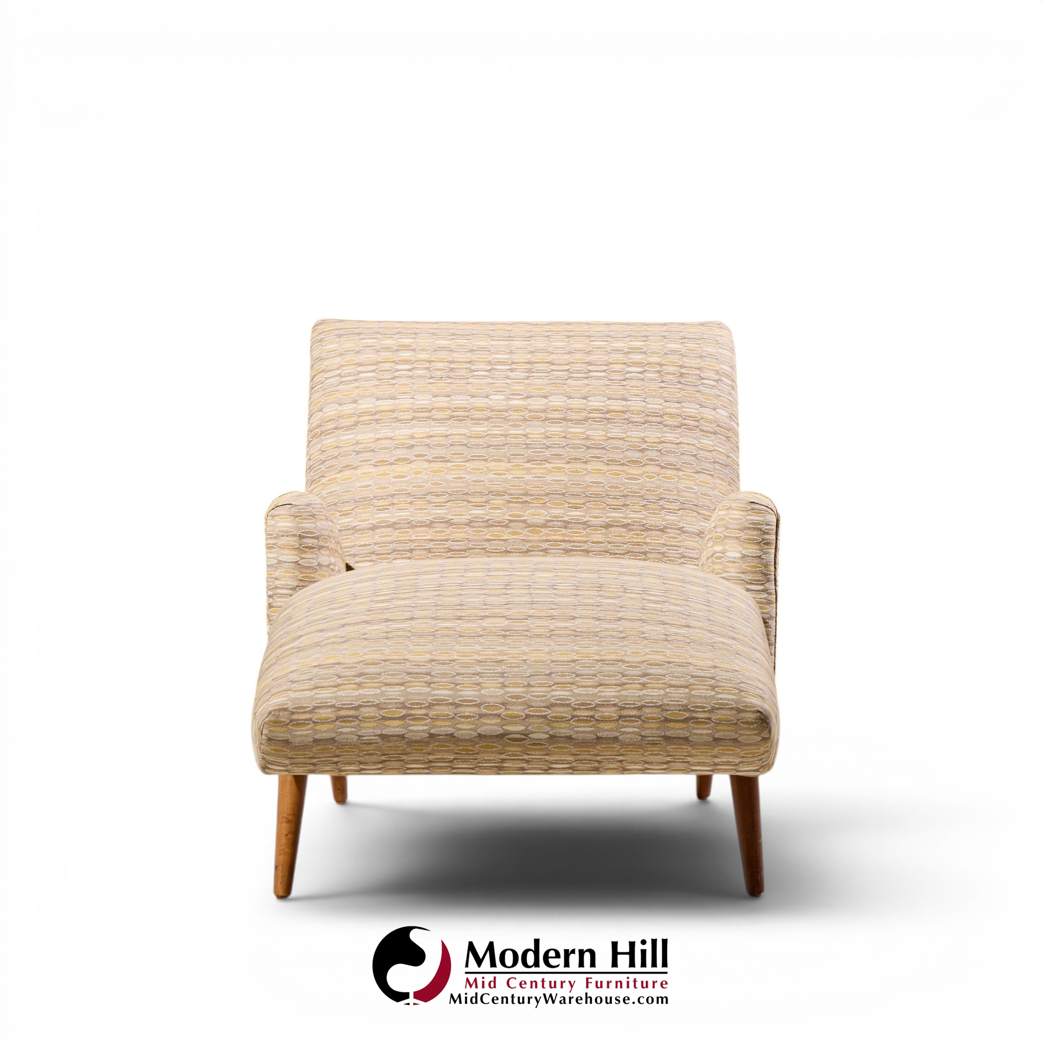 lawrence peabody style mid century wave chaise