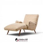 lawrence peabody style mid century wave chaise