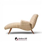 lawrence peabody style mid century wave chaise