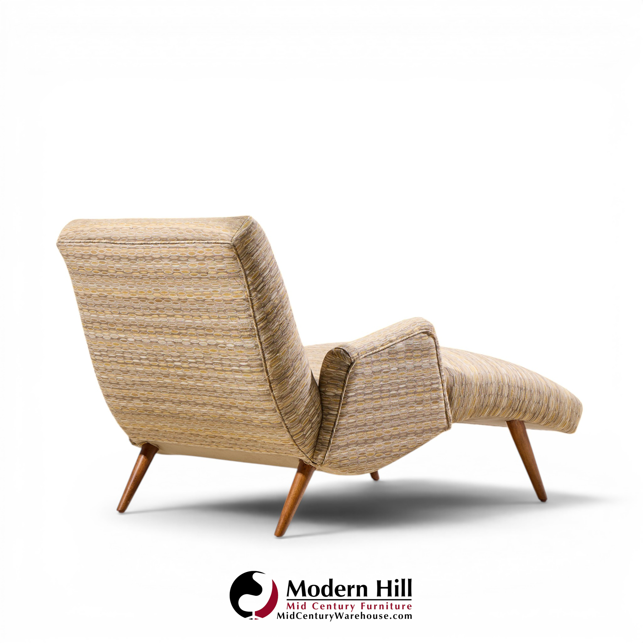 lawrence peabody style mid century wave chaise