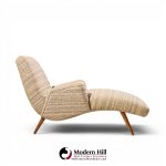 lawrence peabody style mid century wave chaise