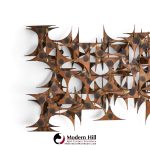 marc creates mid century brutalist metal wall sculpture