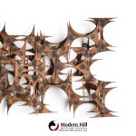 marc creates mid century brutalist metal wall sculpture