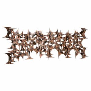 marc creates mid century brutalist metal wall sculpture