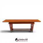 maxime old art deco french cherrywood and copper dining table