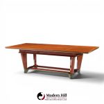 maxime old art deco french cherrywood and copper dining table
